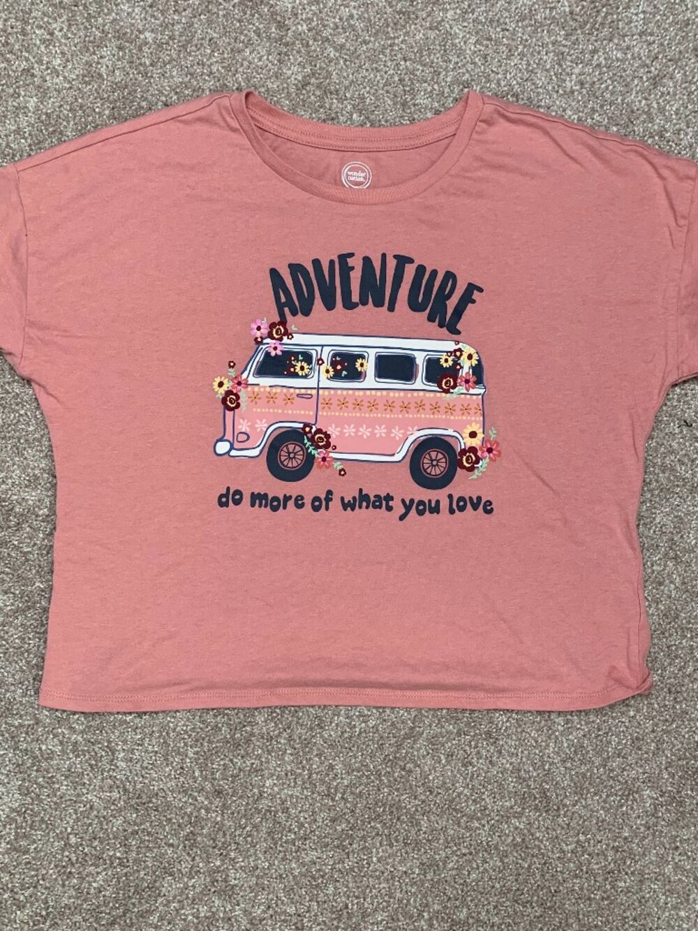 Wonder Nation Size XL (14-16) "Adventure do more of what you love" Pink T-shirt